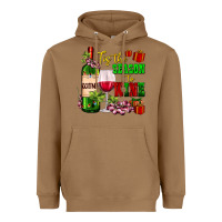 Toasted Coconut tis the season to wine Heavyweight Hoodie - AdoDesignShop