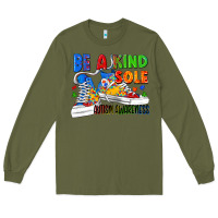 Army Green Be a kind sole Autism Awareness Long Sleeve Tee - FaDigitalArtStudio