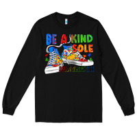 Black Be a kind sole Autism Awareness Long Sleeve Tee - FaDigitalArtStudio