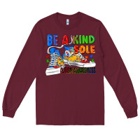 Burgundy Be a kind sole Autism Awareness Long Sleeve Tee - FaDigitalArtStudio