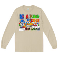 Mushroom Be a kind sole Autism Awareness Long Sleeve Tee - FaDigitalArtStudio
