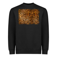 Black handdrawn leopard pattern Heavyweight Sweatshirt - BarkalooDesign