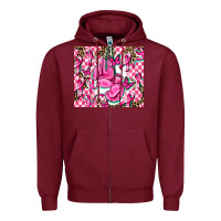 Burgundy nobody fights alone Zipper Hoodie - AdoDesignShop