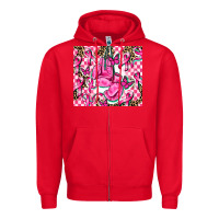 Red nobody fights alone Zipper Hoodie - AdoDesignShop