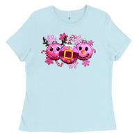 Baby Blue pink christmas Ladies Tee - CowGirlArtShop