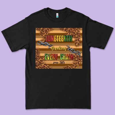 Juneteenth Breaking Every Chain Since 1865 Premium Tee Designed By Tumblerdesignbyshophia