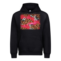 Black valentine's day cowhide leopard background Urban Hoodie - JahusDesignShop