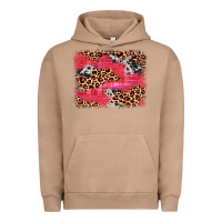 Pigment Burro valentine's day cowhide leopard background Urban Hoodie - JahusDesignShop