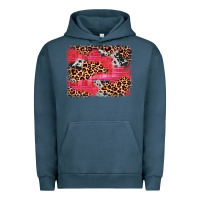 Pigment Midnight Navy valentine's day cowhide leopard background Urban Hoodie - JahusDesignShop