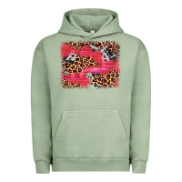 Pigment Oil Green valentine's day cowhide leopard background Urban Hoodie - JahusDesignShop