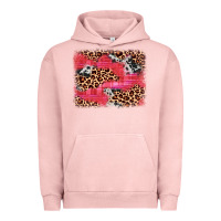 Pigment Salmon valentine's day cowhide leopard background Urban Hoodie - JahusDesignShop