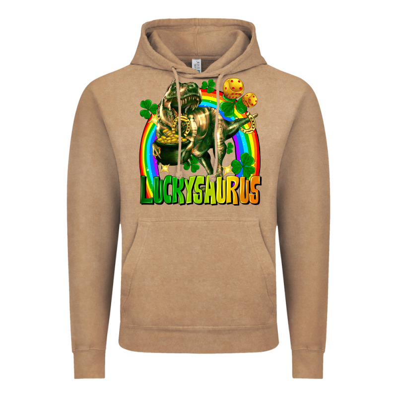 Luckysaurus St. Patricks Day Vintage Hoodie by FaDigitalArtStudio | Teevron