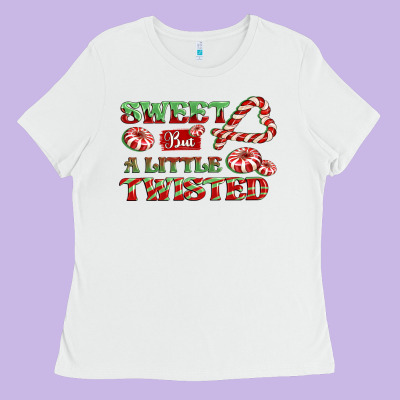 Sweet But A Little Twisted Ladies Tee Designed By Cowgirlartshop