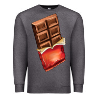 Charcoal Heather chocolate Premium Sweatshirt - AdoDesignShop