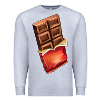 Heather Grey chocolate Premium Sweatshirt - AdoDesignShop