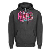 Charcoal Heather hope with butterfly's Zipper Hoodie - AdoDesignShop