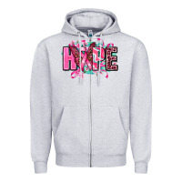 Heather Grey hope with butterfly's Zipper Hoodie - AdoDesignShop