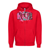 Red hope with butterfly's Zipper Hoodie - AdoDesignShop