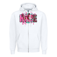 White hope with butterfly's Zipper Hoodie - AdoDesignShop