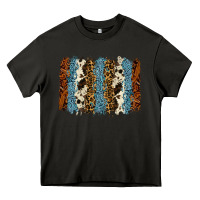 Asphalt tool leather leopard cowhide backround Heavy Core Tee - RanaPortraitStore