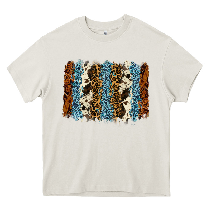 Tool Leather Leopard Cowhide Backround Heavy Core Tee by RanaPortraitStore | Teevron