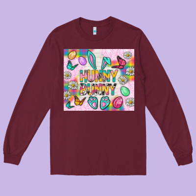 Hunny Bunny And Egg Easter Tumbler Long Sleeve Tee Designed By Bundleandbundleshop