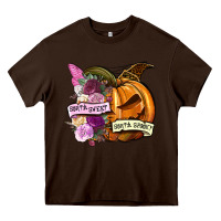 Chocolate Brown Sorta sweet sorta spooky Heavy Core Tee - NancyCooperArtShop