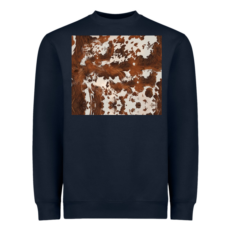 Brown Cowhide Heavyweight Sweatshirt by BarkalooDesign | Teevron