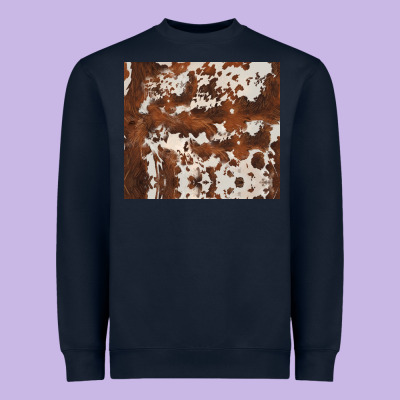 Brown Cowhide Heavyweight Sweatshirt Designed By Barkaloodesign