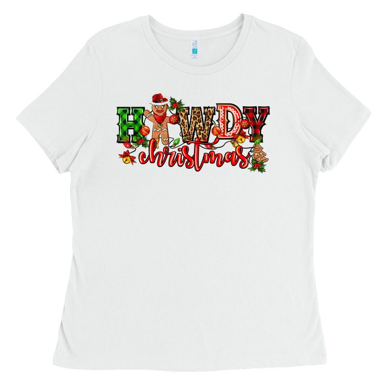 Howdy Christmas Gingerman Bread With Cowboy Ladies Tee by CowGirlArtShop | Teevron