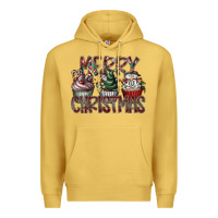Antique Gold Merry Christmas Premium Hoodie - CowhideDigitalArt