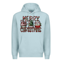 Blue Mist Merry Christmas Premium Hoodie - CowhideDigitalArt