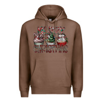 Chestnut Merry Christmas Premium Hoodie - CowhideDigitalArt