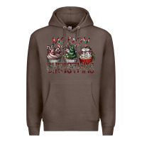 Coffee Merry Christmas Premium Hoodie - CowhideDigitalArt