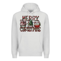Dove Grey Merry Christmas Premium Hoodie - CowhideDigitalArt