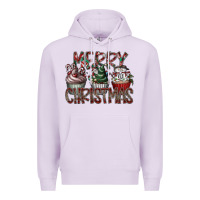 Lilac Merry Christmas Premium Hoodie - CowhideDigitalArt