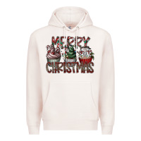 Pale Pink Merry Christmas Premium Hoodie - CowhideDigitalArt