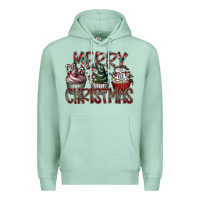 Seafoam Merry Christmas Premium Hoodie - CowhideDigitalArt