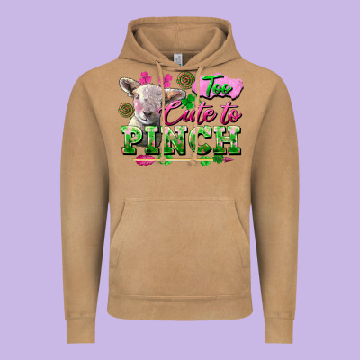 Too Cute To Pinch Vintage Hoodie Designed By Fadigitalartstudio