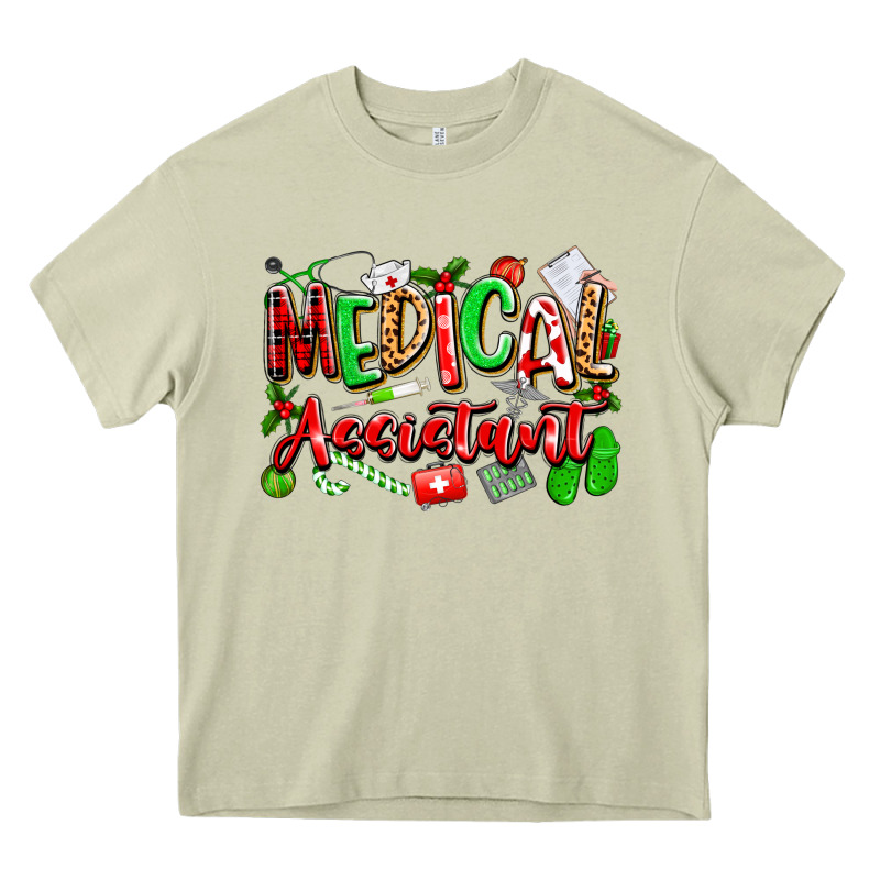 Christmas Medical Assistant Heavy Core Tee by texasbilliewilder | Teevron
