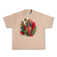 Burro Our Lady Of Guadalupe Mexican Flag Cactus Roses Urban Heavy Tee - FaDigitalArtStudio