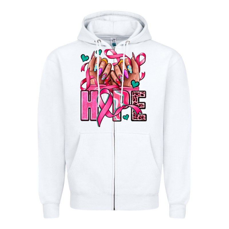 Hope With Woman Hands Zipper Hoodie by AdoDesignShop | Teevron