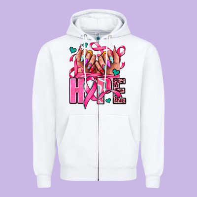 Hope With Woman Hands Zipper Hoodie Designed By Adodesignshop