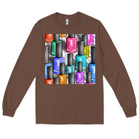 Chestnut colorful nail polish seamless pattern bbs Long Sleeve Tee - BundleAndBundleShop