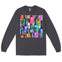 Smoke colorful nail polish seamless pattern bbs Long Sleeve Tee - BundleAndBundleShop