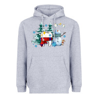 Heather Grey dental christmas teeth and winter with snowman Heavyweight Hoodie - AdoDesignShop