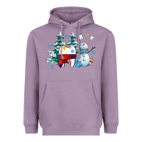 Lavender dental christmas teeth and winter with snowman Heavyweight Hoodie - AdoDesignShop