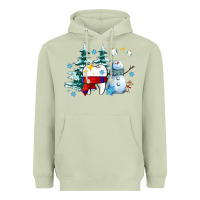 Matcha dental christmas teeth and winter with snowman Heavyweight Hoodie - AdoDesignShop