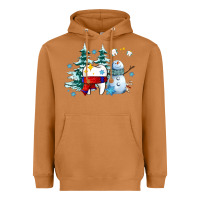 Meerkat dental christmas teeth and winter with snowman Heavyweight Hoodie - AdoDesignShop