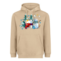 Mushroom dental christmas teeth and winter with snowman Heavyweight Hoodie - AdoDesignShop